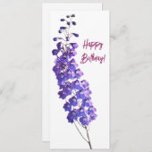 Save The Date Joyeux anniversaire joli fleurs violettes simples (Devant / Derrière)