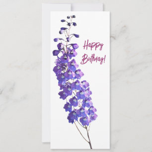 Save The Date Joyeux anniversaire joli fleurs violettes simples