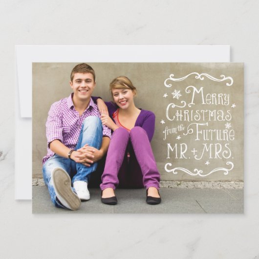 Save The Date Joyeux Noël du futur M. et Mme Photo (Devant)