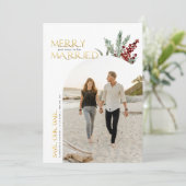 Save The Date Joyeux Noël et bientôt Mariés (Debout devant)