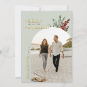 Save The Date Joyeux Noël Futurs Mariés Photo (Devant)
