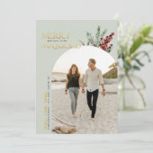 Save The Date Joyeux Noël Futurs Mariés Photo (Debout devant)
