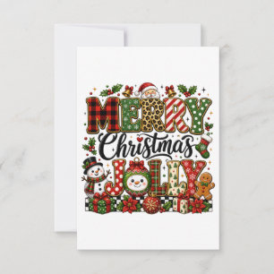 Save The Date Joyeux Noël mignon gai