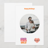 Save The Date Joyeux test de vacances (Devant / Derrière)