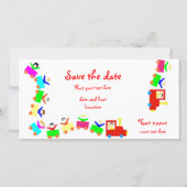 Save The Date Joyeux Train pour enfants (Devant)