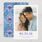 Save The Date Joyful Pastel Romantic Photo (Devant / Derrière)
