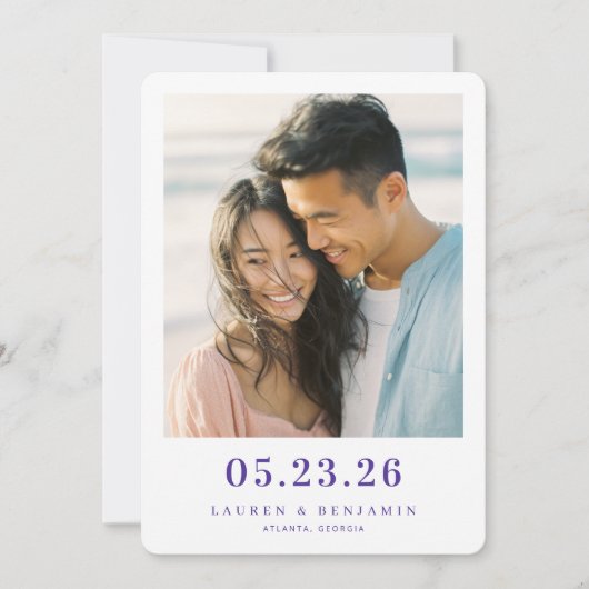 Save The Date Joyful Pastel Romantic Photo (Devant)