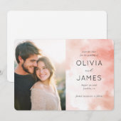 Save The Date Joyful Peach Watercolor Photo (Devant / Derrière)