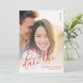 Save The Date Joyful Warm Romantic Photo (Debout devant)