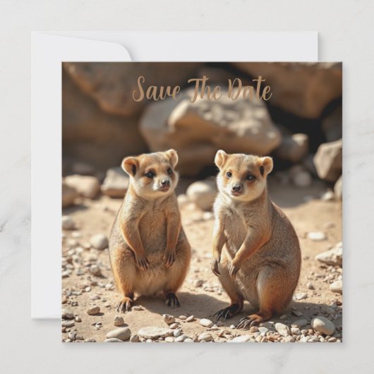Save The Date Jumeaux Quokka australiens (Devant)