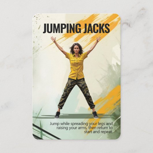 Save The Date Jumping Jacks Fitness Card avec Blue Backing (Devant)