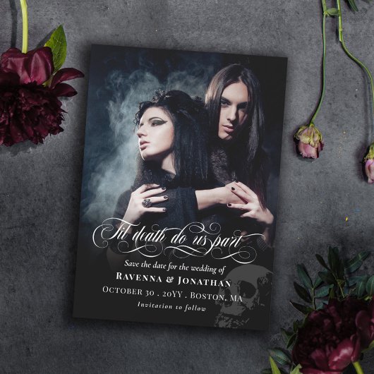 Save The Date Jusqu'à ce que la mort nous sépare du crâne Photo