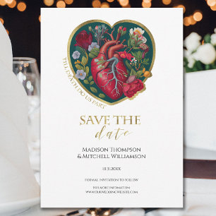 Save The Date Jusqu'à ce que la mort nous sépare Gothique Cœur O