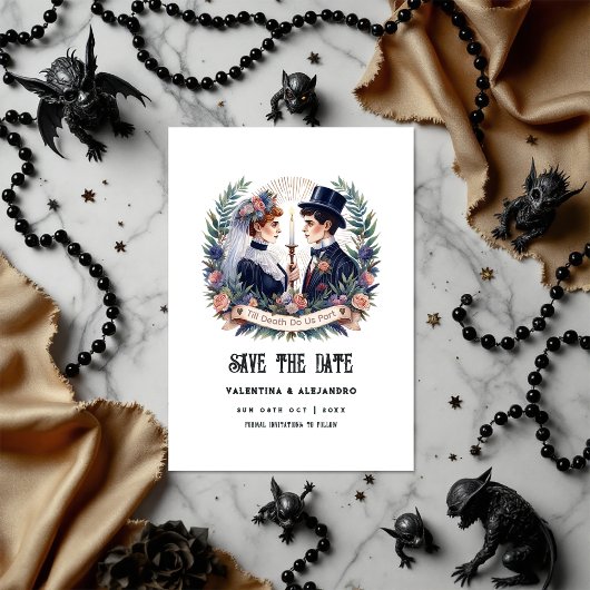 Save The Date "Jusqu'à ce que la mort nous sépare" Photo gothiqu