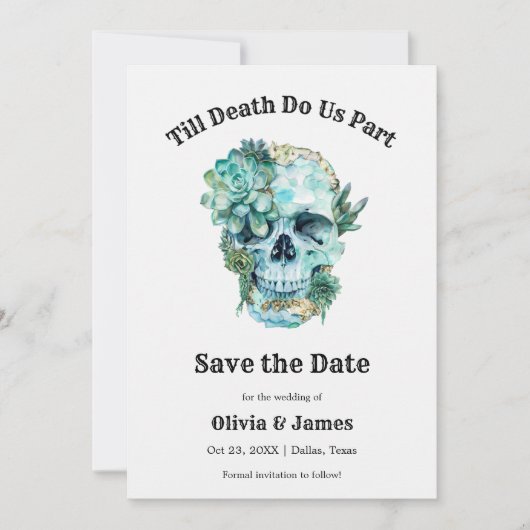 Save The Date Jusqu'à la mort faisons-nous partie Mariage d'Hall (Devant)