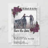 Save The Date Jusqu'à la mort Faisons-nous partie Rose gothique (Devant)