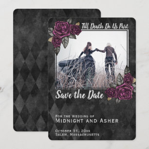 Save The Date Jusqu'à la mort Faisons-nous partie Rose gothique 