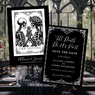Save The Date Jusqu'à la mort Faites-nous partie Tarot Monogramm