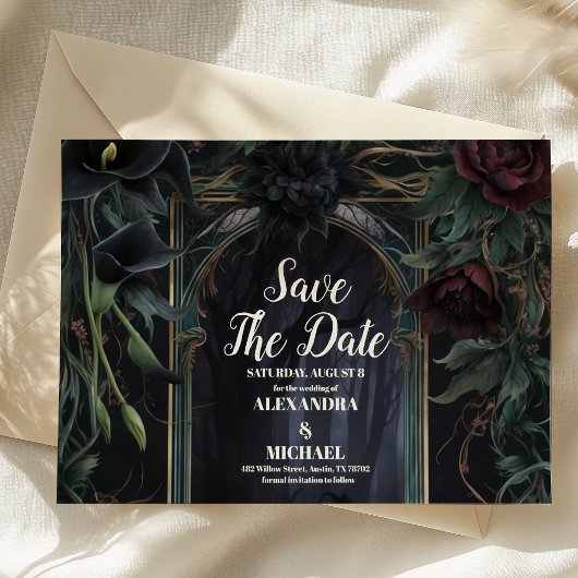 Save The Date Jusqu'à la mort nous séparons le Mariage gothique