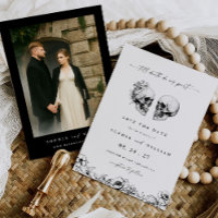 Jusqu'à la mort Photo de mariage gothique floral