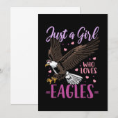 Save The Date Just Girl Who Loves Eagles (Devant / Derrière)