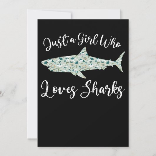 Save The Date Just Girl Who Loves Sharks (Devant)
