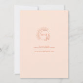 Save The Date Just Peachy Wedding Enregistrer la Date (Dos)