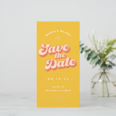 Save The Date Juste Peachy non photo mariage Enregistrer la date (Debout devant)