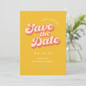 Save The Date Juste Peachy Non Photo Mariage Enregistrer la Date (Debout devant)