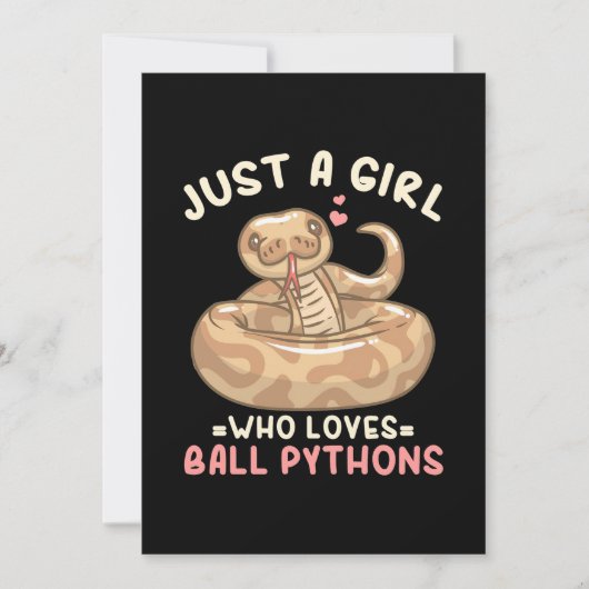 Save The Date Juste Une Fille Qui Aime Ball Python (Devant)