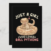 Save The Date Juste Une Fille Qui Aime Ball Python (Devant / Derrière)