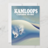 Save The Date Kamloops Canada pour skier (Devant)