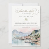 Save The Date Kauai Hawaii Watercolor Landscape Wedding (Devant)