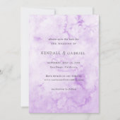 Save The Date Kendall Purple Aquarelle Mariage élégant (Devant)