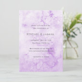Save The Date Kendall Purple Aquarelle Mariage élégant (Debout devant)