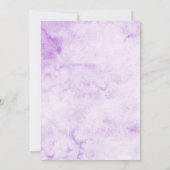 Save The Date Kendall Purple Aquarelle Mariage élégant (Dos)