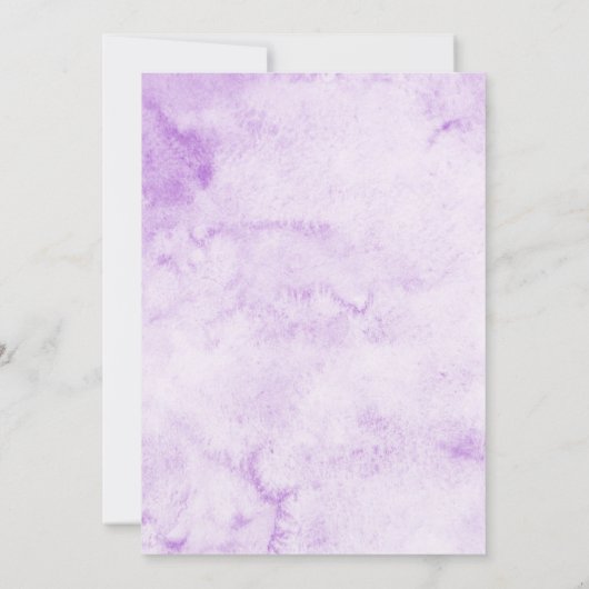 Save The Date Kendall Purple Aquarelle Mariage élégant (Dos)
