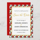 Save The Date KENYA Mariage Célébration Coutume Chrétienne (Devant / Derrière)