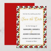 Save The Date KENYA Mariage Célébration de coutume chrétienne (Devant / Derrière)