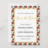 Save The Date KENYA Mariage Cérémonie Coutume Chrétienne (Devant)