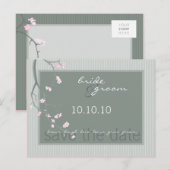 SAVE THE DATE:: kersenbloesem Briefkaart (Voorkant / Achterkant)
