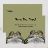 Save The Date: Kikkerkoppel: Blij om te Aankondige Kaart (Voorkant / Achterkant)