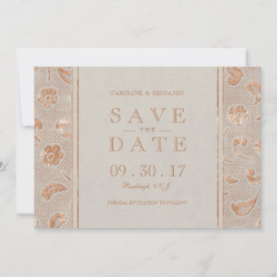 Save The Date Kraft or doré Ruban rustique mariage à retenir la
