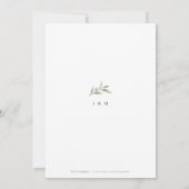 Save The Date Kraft Simple calligraphie mariage verdure rustique (Dos)