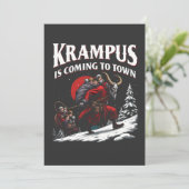 Save The Date Krampus arrive à Town Krampus Noël (Debout devant)