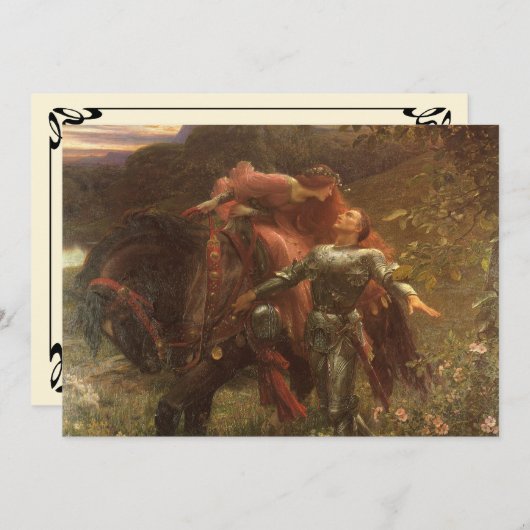 Save The Date La Belle Dame sans Merci par Frank Dicksee Mariage (Devant / Derrière)