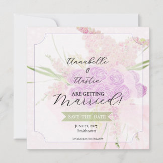 Save The Date La Boca Vendretti Bouquet en satin rose transparen