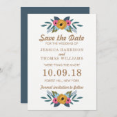 Save The Date La collection de Mariages blancs à couronne de fle (Devant / Derrière)