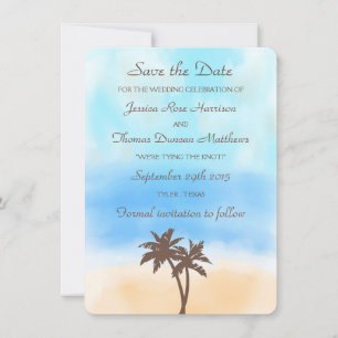 Save The Date La collection de mariages Watercolor Beach