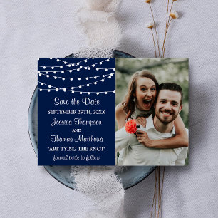Save The Date La Collection Mariage Bleu Marine Lights